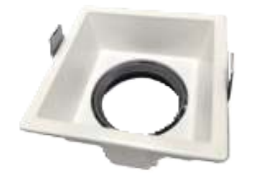 TL-FRAME 2 Square LED Downlight Frame 90x53mm with 82mm Cutout, Energy-Efficient Ceiling Lighting Housing, Ideal for Modern Residential and Office Spaces